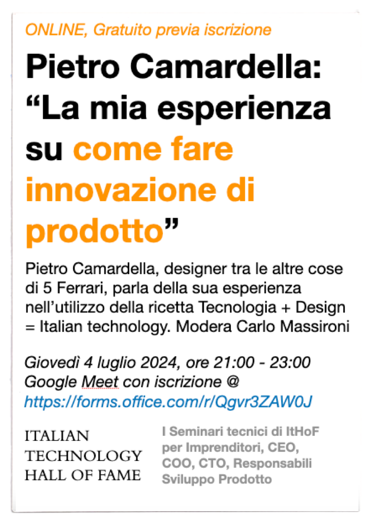 Pietro Camardella: La Mia esperienza su come fare innovazioen di prodotto