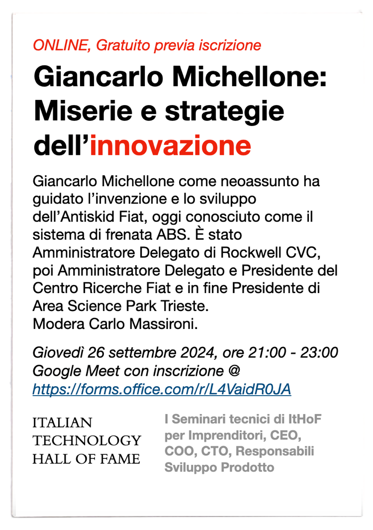 Giancarlo Michellone: Miserie e strategie dell'innovazione